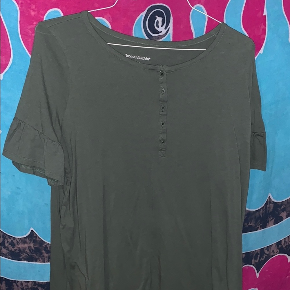 Green t-shirt dress